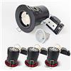 Sweier 4XSweier 90 Minuti Fuoco Nero Faretto da incasso a soffitto, Faretto da incasso a LED 5W Bianco caldo 3000K, Faretto da incasso con scatola di giunzione GU10 (non dimmerabile)