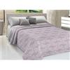 SOFFICIOSO Copriletto Estivo Fresco Tessuto Piquet Leggero Puro Cotone Linea Sonia MOD. Olivia Matrimoniale Rosa