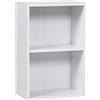 HOMCOM Libreria Bassa in Legno, Mobiletto Multiuso Design Moderno Bianco con Ripiano Regolabile 40x24x61cm