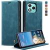 owlhold Custodia Honor 400 Lite Portafoglio Flip [Antiurtoo][Cavalletto][Carta Fessura] Cover Pelle per Honor 400 Lite - Blue