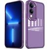 YUXING Cover per Vivo Y29s 5G / Vivo Y04 4G Custodia Trasparente con Pellicola Protettiva Lenti Morbida Ultra Sottile Antiurto Bumper Slim Case - Viola