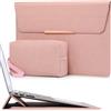 HYZUO 13,3-14 Pollici Custodia PC Portatile con Supporto, Rosa | per MacBook Pro 14 M5-M1 A3426 A3427 2026-2021, MacBook Air/Pro 13,3, 13,8-13,5 Surface Laptop, HP Spectre X360 13/14