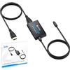 eSynic eARC ARC Audio Extractor Professionale con Cavo HDMI e Fibra Ottica, 192KHz Convertitore Audio da eARC/ARC HDMI a Ottico per HDTV a Soundbar Cuffie Wireless Home Theater, Supporta 5.1ch e 2.0ch