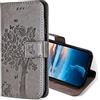KANVOOS Cover per Samsung Galaxy J3 2016, Cover a Libro Custodia in Pelle PU con Silicone TPU, Antiurto Flip Caso Portafoglio Cover per Samsung J3 2016 (Grigio)
