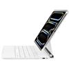 Seagtigau Magic Keyboard Case per iPad Pro 12,9 pollici (3° 4° 5° generazione) e iPad Air 13 (M3/M2, 2025/2024), custodia magnetica con trackpad multi-touch retroilluminata, QWERTZ (bianco)