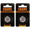Shams - Batterie a Bottone ricaricabili LIR2032 3,6 V agli Ioni di Litio, per sostituzione di batterie CR2032 non ricaricabili, Set da 2 Pezzi
