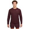Nike Maglia Manica Lunga Miler Burgundy Crush Reflective Argento Uomo XL