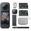 INSTA360 - X5 ESSENTIALS BUNDLE Videocamera Ultra HD 8K grandangolare, memoria max 1 TB, Wi-Fi - Nero