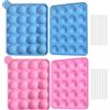 Newk Stampo in silicone per cake pops, 2 rosa e 2 blu, antiaderente, in silicone alimentare, per pasticceria, caramelle e dolcetti fai da te (confezione da 4)