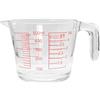 LPEPLL Caraffa Misuratrice in Vetro da 500ML con Beccuccio e Manico, Brocca Graduata in Vetro Borosilicato Resistente al Calore per Cucinare e Pasticceria