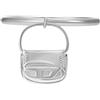 Diesel DX16190409 Anello ovale da uomo in acciaio inox con logo D