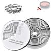 XINTANGXIA 12 Pezzi Coppapasta Rotondo Tondi Acciaio Inox Tagliapasta Aperta Versatile Tondo Stampi per Torte Biscotti Formine e Ciambelle con una Scatola