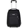 Invicta Trolley Scuola Bump, Nero, 2 in 1, con Spallacci Uso Zaino, Doppio Scomparto con Tasca Per PC, Tasca Per Borraccia, Maxi Capienza 38 lt, Scuola Media e Superiore, Viaggio, Zaino Ragazza e