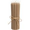 ukiyo Confezione da 12 candele sottili, altezza: 20 cm, diametro: 1,3 cm, diversi colori, durata 2,5 ore, lino