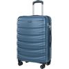 PUCCINI Valencia - Valigetta rigida in policarbonato con ruote gemellate M-L-XL, Blu scuro, xl, Valigia grande