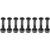 PATIKIL Kit di Montaggio per Skateboard 1, 8pz Acciaio al Carbonio Grado 8.8 Set di Viti Bulloni e Dadi Montaggio per Skateboard Cruiser, Nero