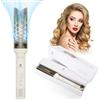 webeauty Ferro Arricciacapelli Automatico, Piastra Arricciacapelli con Innovativo Sistema Ad Aria, Anti-Groviglio Arricciacapelli Professionale,180°- 230°C, Diametro 34mm