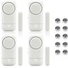 Shackcom 4pcs Allarme per Porte e Finestre 120dB Wireless Magnetico Allarme Antifurto Sistema Sensori di Sicurezza Domestica con Batteria per i Negozi di Home Office