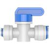PAROAD Valvole rubinetti, rubinetto in linea/valvola di intercettazione/valvola acqua per frigorifero/congelatore/filtro acqua ad osmosi inversa/tubo dell'acqua (3/8 a 1/4 pollici (6,35 a 9,53 mm))