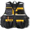 Generic Gilet da lavoro regolabile, gilet da falegname, per elettricisti, con tasche, da uomo