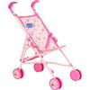 HTI Peppa Pig - Passeggino singolo rosa per bambini, con motivo Peppa Pig, giocattolo pieghevole per bambini, gioco di ruolo, perfetto per bambini dai 2 anni in su