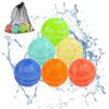 Lyreh 6pz Palline d'Acqua Riutilizzabili, 6 Colori Palloncini in Silicone Ricaricabili con Borsa Portaoggetti in Rete Perfetti Giocattoli Estivi All'Aperto per Feste Piscina Attività Spiaggia