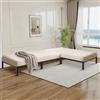 FetiNes Divano letto con funzione di letto,Divano ad angolo ultraleggero,Abbastanza spazio di archiviazione, staccabile in letto singolo, nero