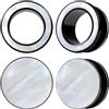DOEARKO Dilatatore Orecchio Flesh Tunnel in Acciaio Inossidabile Double Flared Tunnel Ear Tunnel Expanders Stretchers Piercing Barretta Tunnel per Uomini e Donne,6mm a 25 mm (Negro, 14mm)