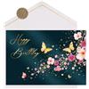 Joli Coon Biglietto auguri compleanno premium STARDUST Cherry Blossom - Biglietto auguri compleanno donna con busta in carta premium e autentico sigillo in cera