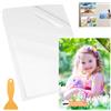 ZMDMAH 25 Pezzi Fogli Plastificatrice, Trasparente Impermeabile Qualità Premium Autoadesiva Foglio di Laminazione A4, A4 Pellicola di Laminazione a Freddo per Foto Biglietti da Visita Copie Documenti