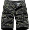 generic Pantaloncini cargo da uomo, bermuda corti, vestibilità normale, da uomo, pantaloni cargo, pantaloncini estivi, per il tempo libero, in cotone, da lavoro, da uomo, classici, tasche multiple, verde, 35