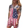 Generic Tuta estiva da uomo con stampa casual pantaloni con bandiera americana salopette per il giorno dell'indipendenza bretelle salopette e bretelle tuta stampa cinghie regolabili tute vestibilità ampia