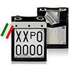 GAMBC Porta Targa Prova GAMBC® - Universale -25x19 cm - Matricole Italiane - Retro Porta Libretto - Banda Catarinfrangente sul fronte - Per tutti i veicoli - Portatarga prova auto - Custodia per targa prova