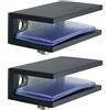 Alise Staffa regolabile per mensola in vetro, staffe per doccia, supporto resistente per mensole in vetro da 8-12 mm, montaggio a parete, morsetti in acciaio inox SUS304, nero (confezione da 2)
