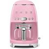 Smeg, Macchina da Caffè Filtro DCF02PKEU, Funzione Aroma e Autostart, Caraffa in Vetro Fino a 12 Tazze, 2 Livelli di Intensità, Modalità Keep Warm, 1050W, Rosa