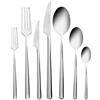 Karaca Boreas Set di posate in acciaio inox 18/10 per 12 persone, moderne, argento Luxe, forchette e cucchiai, set di posate antiruggine, lavabili in lavastoviglie, per cibo elegante (Cutlery Set)