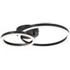 Brilliant Plafoniera a LED rotonda, colore nero, lampada da soffitto a doppia circolare, design moderno, con elementi in cristallo, colore bianco neutro da 4000 Kelvin e 2500 lumen