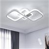Comely Plafoniera LED quadrata a Soffitto, bianca, potenza di 40W, con Design Moderno a intreccio. Dimmerabile con telecomando 3000K-6500K, adatta ad Corridoio,Camera da Letto o Soggiorno,40,5cm
