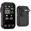 Wolf Guard 4 in 1 Rilevatore di Gas e Monossido di Carbonio con Spina per Casa, Rivelatore di Gas Combustibile per Gas Naturale LPG Metano Propano Butano, con Batteria, HD12 (nero)