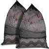 WD&CD 2 sacchetti per il bucato in rete con coulisse e chiusura per rete protettiva per il bucato 76 X 100 Cm, Nero