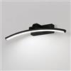 DELIPOP Luce Specchio Bagno Led 40cm Girevole di 180°, 8W Impermeabile IP44 Lampada da Specchio Bagno, Luce per Trucco o Illuminazione Armadio Faretto Moderno, Bianco Freddo 6500K, Nero