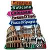 GMM Magnete Souvenir Roma, Attrazioni Turistiche Italiane, Colosseo Vaticano Fontana di Trevi Piazza di Spagna, Souvenir Decorativo Multicolore