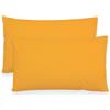 Nada Home Coppia Federe Cuscini Letto 52x82 cm in 100% Puro Cotone - Copricuscini Guanciale Tinta Unita con Pattina Interna Senza Zip o Bottoni - Set 2 Federe Morbide e Resistenti
