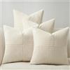 Topfinel Fodera per Cuscino 50x50cm Crema 4 Pezzi Forma del Mulino a Vento Copricuscini in Velluto a Coste Copricuscino per Divano Cuscino Deco per Divano Camera da Letto Soggiorno