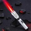 SOARFLY - Accendino a gas ricaricabile, antivento, antivento, bruciatore flamber, chiudibile per camino, barbecue, candele, regali per uomini, color argento (butano non incluso)