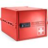 Lockabox One™ | Scatola portaoggetti premium con serratura | Cassetta di sicurezza con combinazione da 10 litri per alimenti, medicinali e sicurezza domestica | Sicuro BPA (Rosso medico)