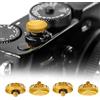 REYGEAK 4 pezzi grilletto concavo in lega di alluminio, pulsante di scatto morbido per Leica, per Fujifilm X100VI X-T30 X-T20 X-T10 X-T5 X-T4 X-T3 X-PRO (4 ottone)