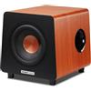 AIYIMA Subwoofer attivo 800 X 8 pollici, 100 Watt Sub Woofer con ingressi RCA AUX LFE AUX, amplificatore integrato, alloggiamento MDF, marrone - per home theater e HiFi