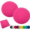 heimtexland ® Set di 2 cuscini per sedia, in feltro, tipo 631, 35 cm, rotondi, colore rosa