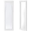 [en.casa] Specchio da Parete con Cornice in Legno di Eucalipto Stile Barocco Montaggio Verticale o Orizzontale 132x42 cm Specchio Rettangolare Cornice Decorativa - Bianco